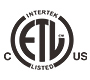 ETL-Intertek Certified